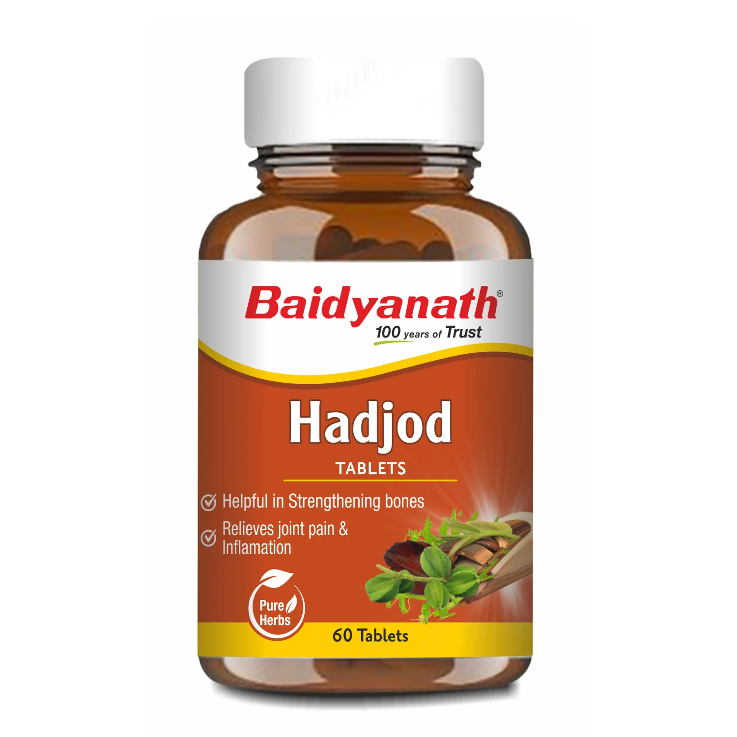 Baidyanath Hadjod Tablets | Supports Bone & Joint health-60 Tablets
